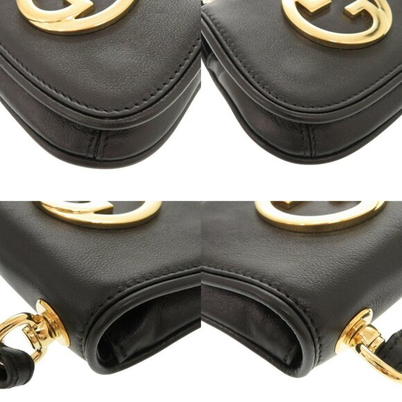 GUCCI Black Leather Shoulder Bag - Picture 5 of 9